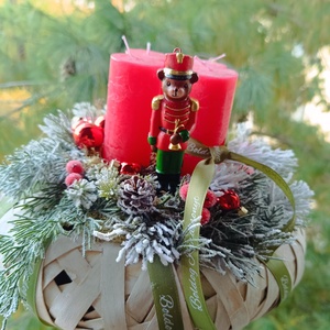 Adventi koszorú , Karácsony, Adventi díszek, Adventi koszorú, Virágkötés, MESKA