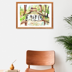 Kámoni arborétum - akvarell festmény (nyomat), Otthon & Életmód, Dekoráció, Kép & Falikép, Művészi nyomat, Festészet, Papírművészet, MESKA