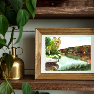 Vadás-tó - akvarell festmény (nyomat) - otthon & lakás - dekoráció - kép & falikép - kép & falikép - Meska.hu