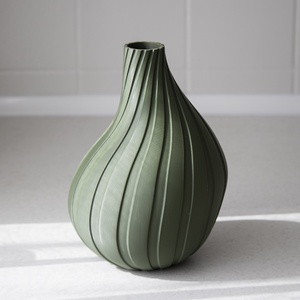 3d nyomtatott zöld váza (szárított virágoknak), Otthon & Életmód, Virágdekoráció, Virágtartó, Váza, Mindenmás, MESKA