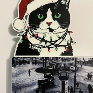 Karácsonyi Cicák - karácsony - karácsonyi lakásdekoráció - karácsonyfadíszek - Meska.hu