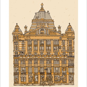 Anker Palota - számozott nyomat, illusztráció, print, A5 méretben - művészet - Meska.hu