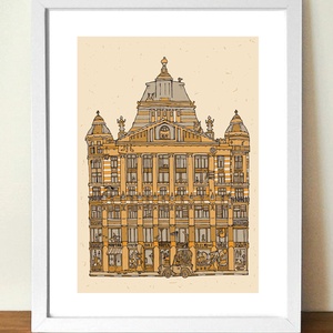 Anker Palota - számozott nyomat, illusztráció, print, A5 méretben - művészet - Meska.hu