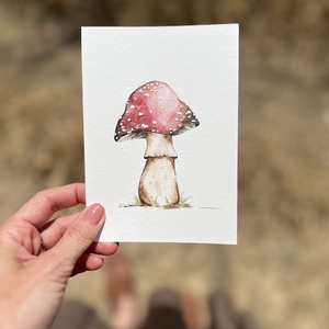 Eredeti akvarell gomba festmény - művészet - festmény - akvarell - Meska.hu