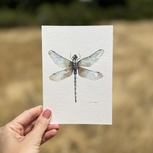 Eredeti akvarell szitakötő festmény - művészet - festmény - akvarell - Meska.hu