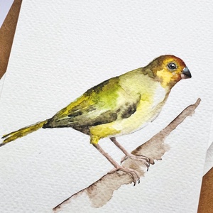 Eredeti akvarell madár festmény - művészet - festmény - akvarell - Meska.hu
