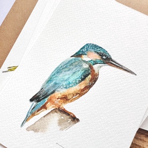 Eredeti akvarell jégmadár madár festmény - művészet - festmény - akvarell - Meska.hu