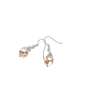 �Kincugi álom kézműves howlit gyöngy lógós fülbevaló, Ékszer, Fülbevaló, Lógó fülbevaló, Ékszerkészítés, MESKA