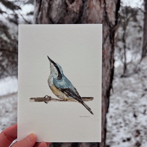 Eredeti akvarell madaras festmény - művészet - festmény - akvarell - Meska.hu