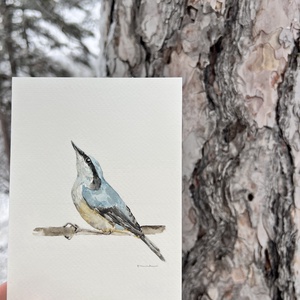 Eredeti akvarell madaras festmény - művészet - festmény - akvarell - Meska.hu