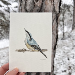 Eredeti akvarell madaras festmény - művészet - festmény - akvarell - Meska.hu