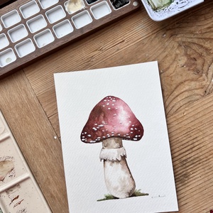 Eredeti akvarell gomba festmény - művészet - festmény - akvarell - Meska.hu