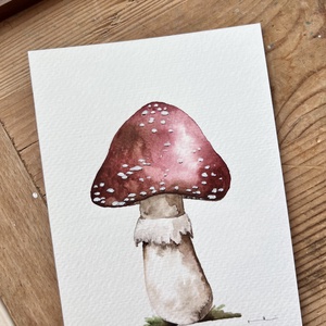 Eredeti akvarell gomba festmény - művészet - festmény - akvarell - Meska.hu