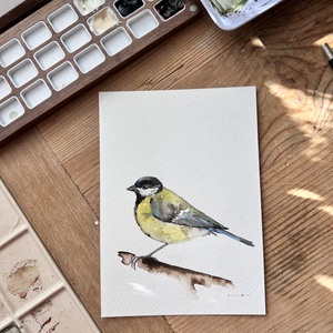 Eredeti akvarell madaras festmény - művészet - festmény - akvarell - Meska.hu