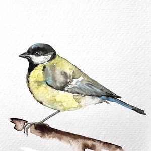 Eredeti akvarell madaras festmény - Meska.hu