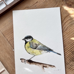 Eredeti akvarell madaras festmény - művészet - festmény - akvarell - Meska.hu