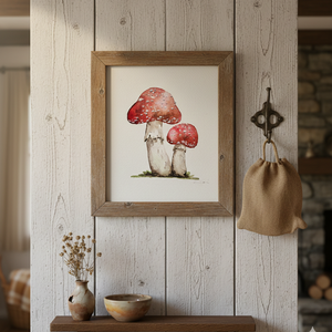 Eredeti akvarell gomba pár festmény - művészet - festmény - akvarell - Meska.hu