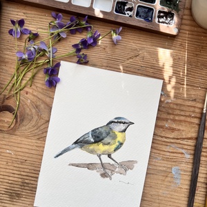 Eredeti akvarell madaras festmény - művészet - festmény - akvarell - Meska.hu