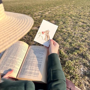 Eredeti akvarell festmény, egér virággal - művészet - festmény - akvarell - Meska.hu