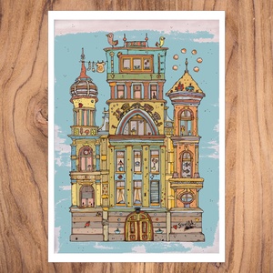 Rumba - számozott művészi nyomat, print saját grafikámról, A4 méretben - Meska.hu