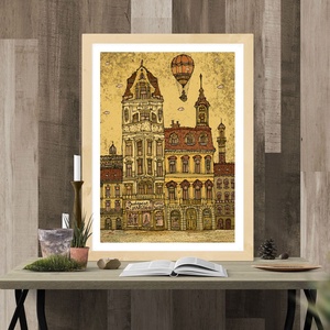 Budapest Cukrászda -  számozott művészi nyomat, print, saját grafikámról, A4 méretben - otthon & életmód - dekoráció - kép & falikép - kép & falikép - Meska.hu