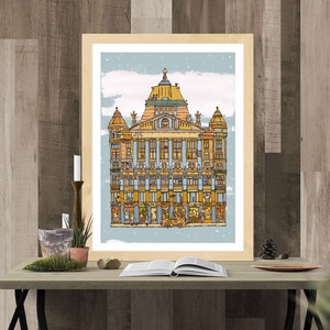 Anker Palota - számozott illusztráció, print saját grafikámról, A4 méretben - otthon & életmód - dekoráció - kép & falikép - kép & falikép - Meska.hu