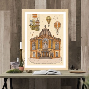 Vígszínház - számozott művészi nyomat, print saját grafikámról, A4 méretben - otthon & életmód - dekoráció - kép & falikép - kép & falikép - Meska.hu