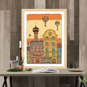 Kerék Bár - számozott művészi nyomat, print, saját grafikámról, A4 méretben - otthon & életmód - dekoráció - kép & falikép - kép & falikép - Meska.hu