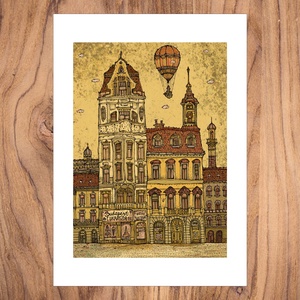 Budapest Cukrászda -  számozott művészi nyomat, print, A5 méretben - Meska.hu