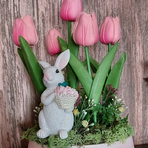Tulipános asztaldísz  - Meska.hu