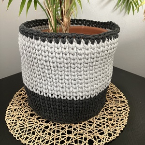 Horgolt kaspó, Otthon & Életmód, Dekoráció, Virágdísz és tartó, Cserép & Kaspó, , MESKA