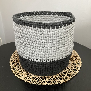 Horgolt kaspó - otthon & életmód - dekoráció - virágdísz és tartó - cserép & kaspó - Meska.hu