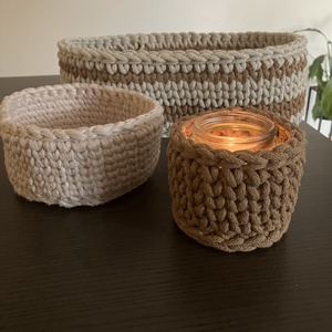 Horgolt tároló - otthon & életmód - tárolás & rendszerezés - tárolókosár - Meska.hu