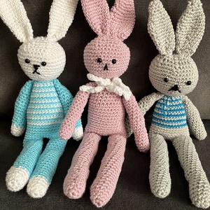 Amigurumi nyuszik - játék & sport - plüssállat & játékfigura - nyuszi - Meska.hu