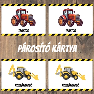 Munkagépes párosító kártya , Játék & Sport, Táblajáték és Kártyajáték, Kártya, Fotó, grafika, rajz, illusztráció, MESKA