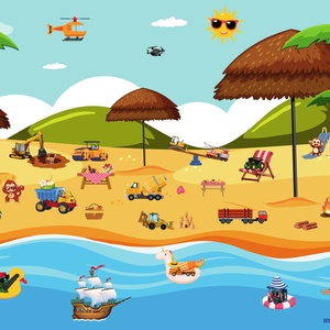 Munkagépes asztali alátét nyári mintával - otthon & életmód - konyhafelszerelés, tálalás - tálalás - tányér- és poháralátét - Meska.hu