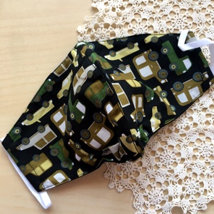 Autós maszk, női gumis orrú arcmaszk, designer textil maszk - női - női - Meska.hu