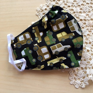 Autós maszk, női gumis orrú arcmaszk, designer textil maszk - női - női - Meska.hu