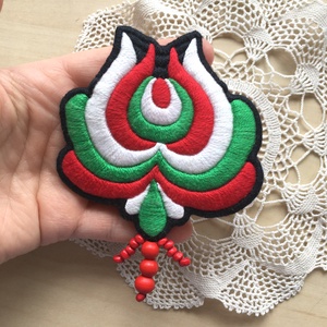 Hímzett magyar matyó kitűző - ékszer - kitűző és bross - Meska.hu