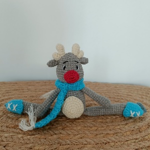 Rudolf rénszarvas horgolt egyedi ajándék - karácsony - mikulás - mikulás ajándékok - Meska.hu