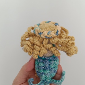 Horgolt öltoztethető Sellő  - játék & sport - plüssállat & játékfigura - teknős - Meska.hu