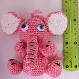 Fáni, az elefánt amigurumi - játék & sport - plüssállat & játékfigura - elefánt - Meska.hu