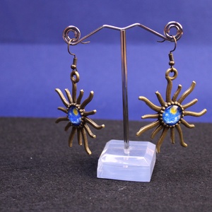 Bronz Vintage női fülbevaló csillagos éj - ékszer - fülbevaló - lógó fülbevaló - Meska.hu