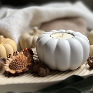 Tök mécsestartó, Otthon & Életmód, Dekoráció, Halloween, Halloweeni tök, Gipszöntés, MESKA