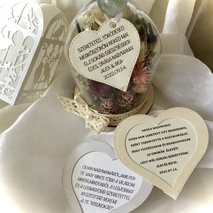 NAGYMAMA KÖSZÖNÖM-Nagymama Köszöntő Üvegbúra-Esküvőre- Anyák Napjára-, Esküvő, Emlék & Ajándék, Szülőköszöntő ajándék, Virágkötés, MESKA