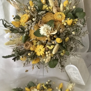 BOHO-MINI-ELEGANCE SZETT-Menyasszonyi Csokor-Vőlegény kitűző-Hajdísz Szett Esküvőre - esküvő - menyasszonyi- és dobócsokor - Meska.hu