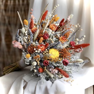 BOHO-MINI-AUTUMN-Menyasszonyi Csokor-Szárazvirág Csokor-Őszi Menyasszonyi  Csokor- - esküvő - menyasszonyi- és dobócsokor - Meska.hu