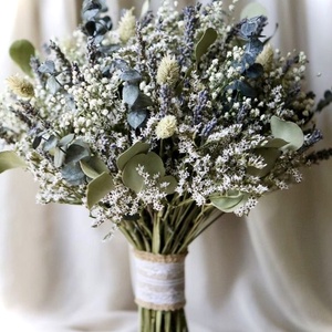 BOHO-MINI-GREENERY-Menyasszonyi Csokor-Szárazvirág Csokor- - esküvő - menyasszonyi- és dobócsokor - Meska.hu