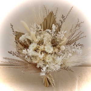 BOHO PAMPAS ELEGANCE-Menyasszonyi Csokor-Szárazvirág Csokor Esküvőre-Dobócsokor- - esküvő - menyasszonyi- és dobócsokor - Meska.hu