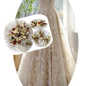 BOHO-MINI-AUTUMN- SZETT-Menyasszonyi Csokor-Vőlegény kitűző-Hajdísz Szett Esküvőre - esküvő - menyasszonyi- és dobócsokor - Meska.hu